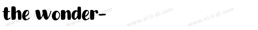 the wonder字体转换